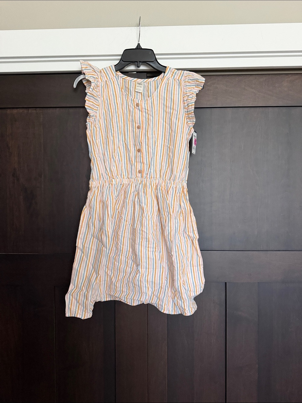 Oshkosh Linen Blend Striped Sleeveless Dress size 14